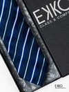 Blue Striped 100% Silk Tie