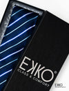 Blue Striped 100% Silk Tie