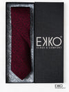 Maroon Printed 100% Silk Tie