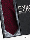 Maroon Printed 100% Silk Tie
