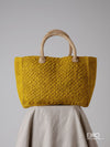 Camille Yellow Raffia Bag