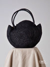 Leila Black Raffia Bag