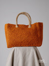 Camille Orange Raffia Bag