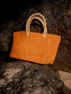 Camille Orange Raffia Bag
