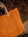 Camille Orange Raffia Bag