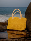 Camille Yellow Raffia Bag