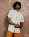 Linen Cotton Short Sleeve Shirt EMSACS0823LCSS1057