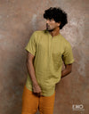 Linen Short Sleeve Shirt - EMSACS0825LSS1358