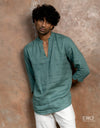 Linen Long Sleeve Shirt - EMSACS0821LLS1359