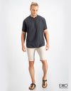 Linen Cotton Short Sleeve Shirt - EMSACS0446LCSS0811
