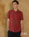 Linen Cotton Short Sleeve Shirt - EMSACS0698LCSS