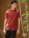 Linen Cotton Short Sleeve Shirt - EMSACS0698LCSS