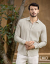 Linen Cotton Long Sleeve Shirt EMSACS0709LCLS1093