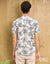 Sea Green | Off White Linen Cotton Shirt (Manadarin Collar) EMCLC0678SSS