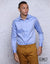 Blue Mirco Check Formal Shirt MEFCS003LS014