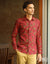 Red | Navy Linen Cotton Shirt EMCLC0682SLS
